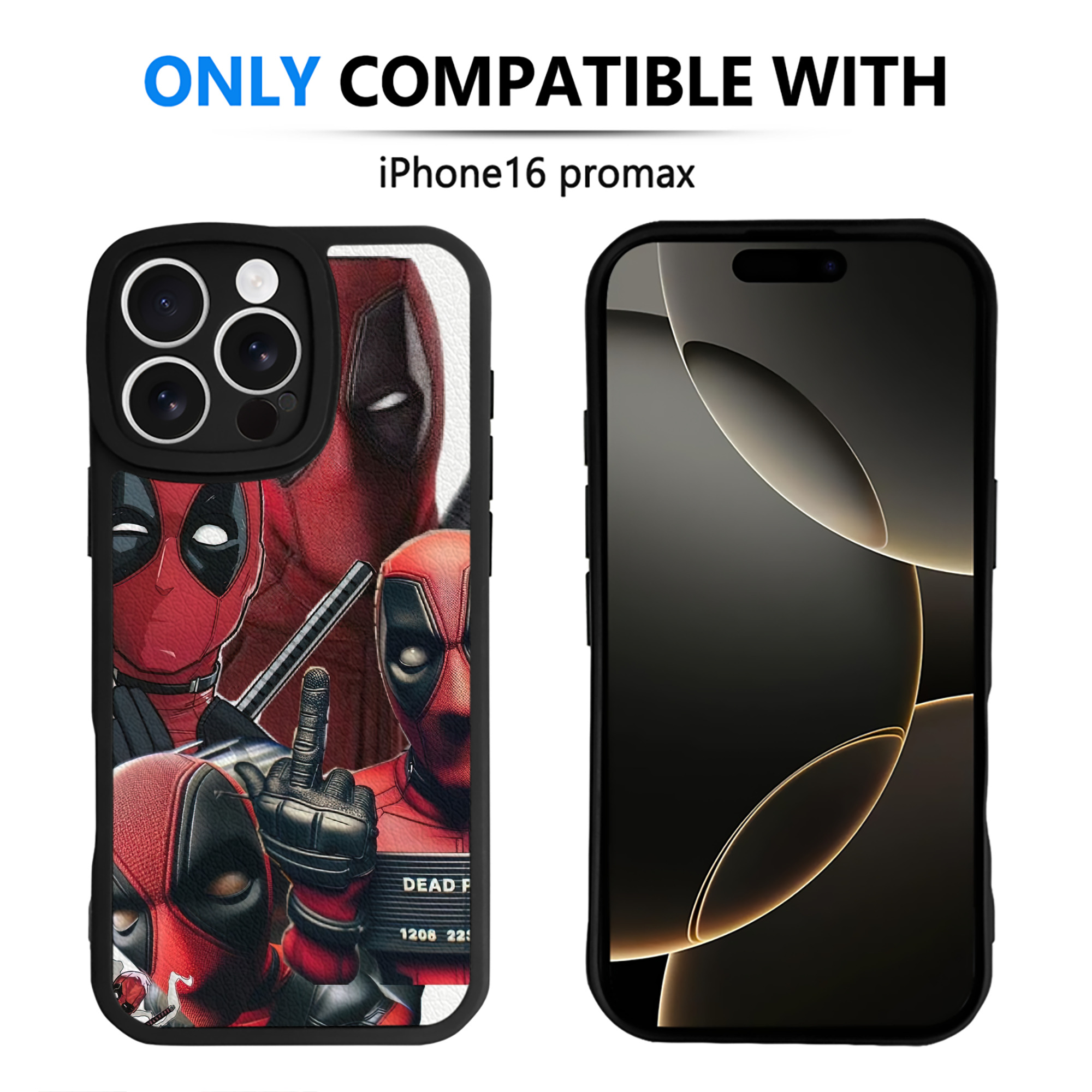 （画像用） Deadpool デッドプール 【iPhone 16シリーズ対応】シリコンスマホケース（レザー調） 材質：シリコン